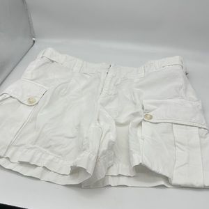 Vince white cargo shorts size 8